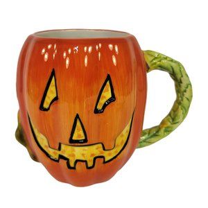 Susan Winget Orange Pumpkin Halloween Mug Certified International